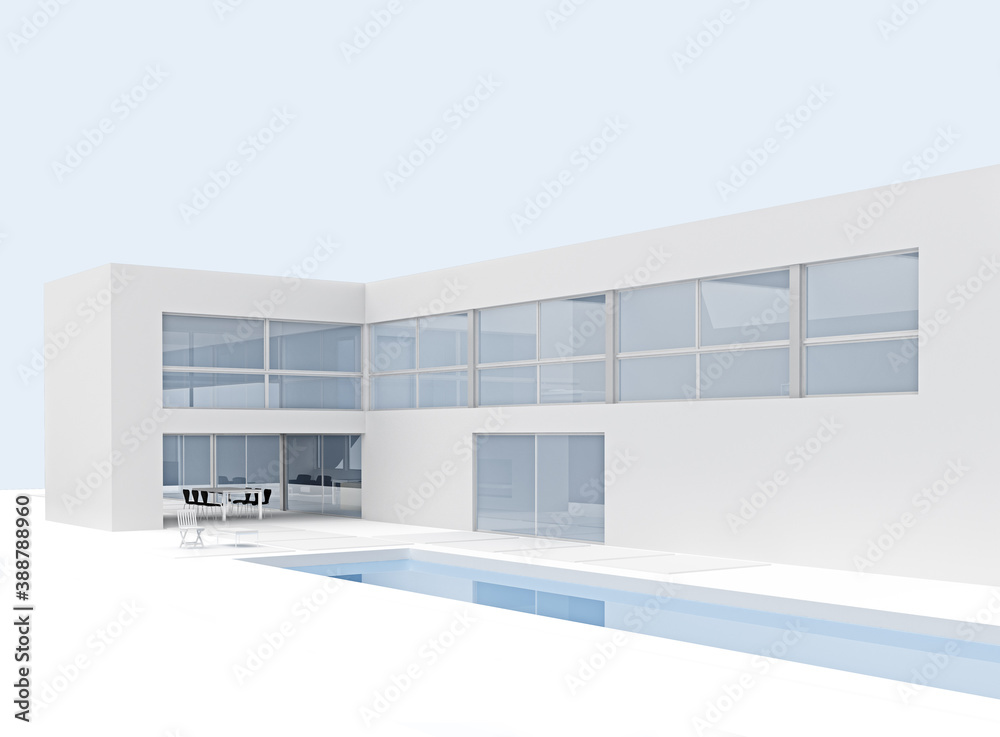 modern minimalistic white building exterior with copy space modern minimalistic white building exterior with copy space