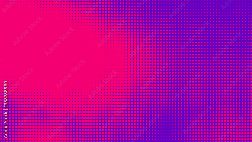 Dots halftone purple pink color pattern gradient texture with technology digital background. Pop art comics with nature graphic design. Dots halftone purple pink color pattern gradient texture with technology digital background. Pop art comics with nature graphic design.