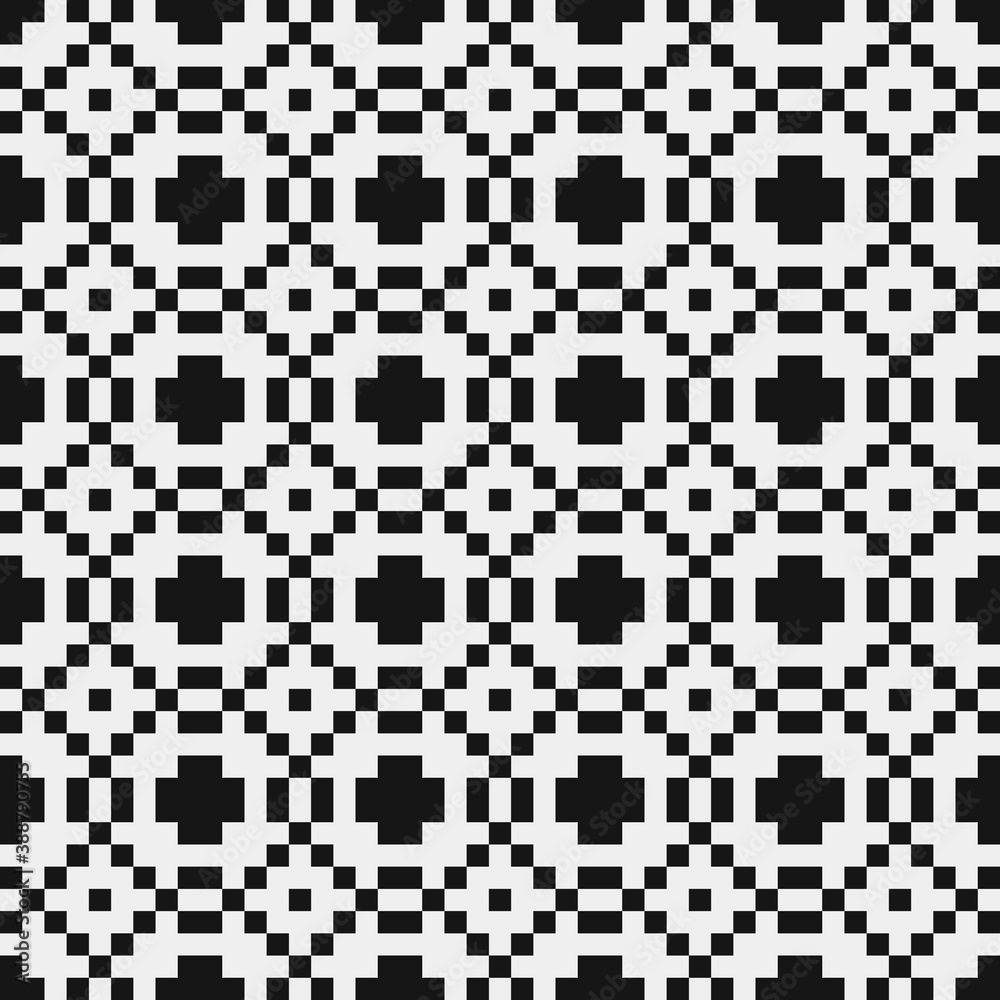 Fototapeta premium Abstract Cross Pattern Dots Logo generative computational art illustration