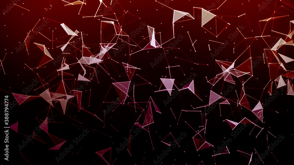 Abstract blurred red plexus effect background.Mess communication technology network background with moving lines and dots. Tech connection futuristic web concept texture. Abstract blurred red plexus effect background.Mess communication technology network background with moving lines and dots. Tech connection futuristic web concept texture.