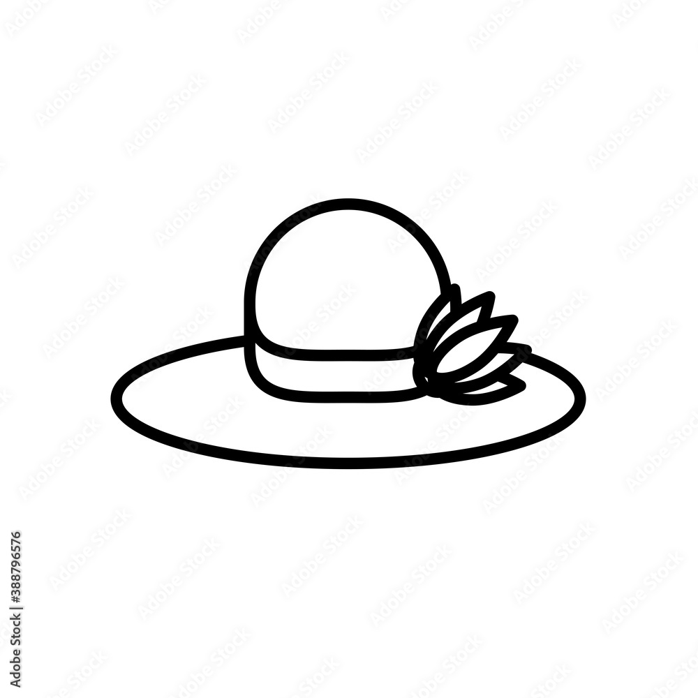 gardening hat line style icon gardening hat line style icon