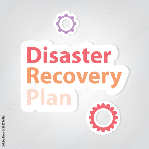 DRP, Disaster Recovery Plan concept - vector illustration