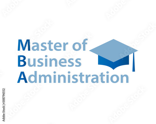 MBA, Master of Business Administration concept - vector illustration