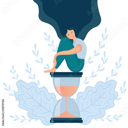girl sitting hourglass 2