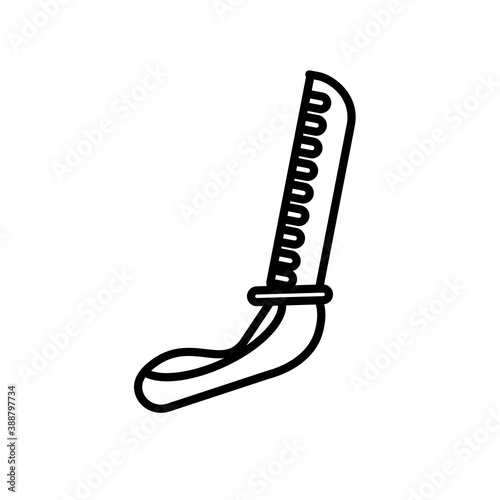 sickle gardening tool line style icon