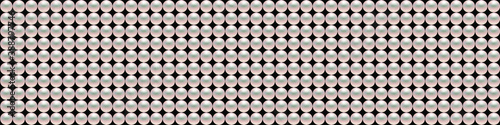 White pearls on a black background. Seamless vector banner. 3D Pearls texture for wrapping paper  web  wallpaper  textile  scrapbooking  print etc. Jewellery and pearls background. Geometric design.