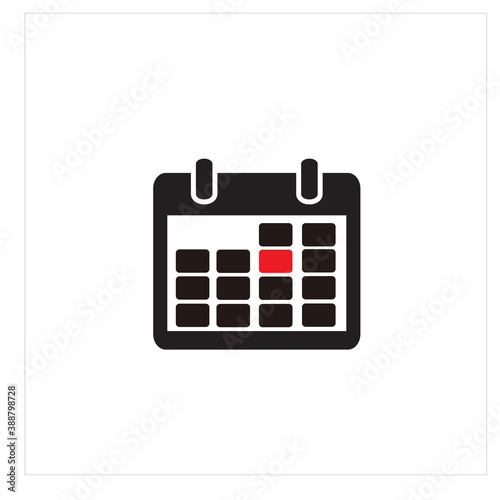 Calendar Icon Logo Vector Illustration with Holiday and Deadline