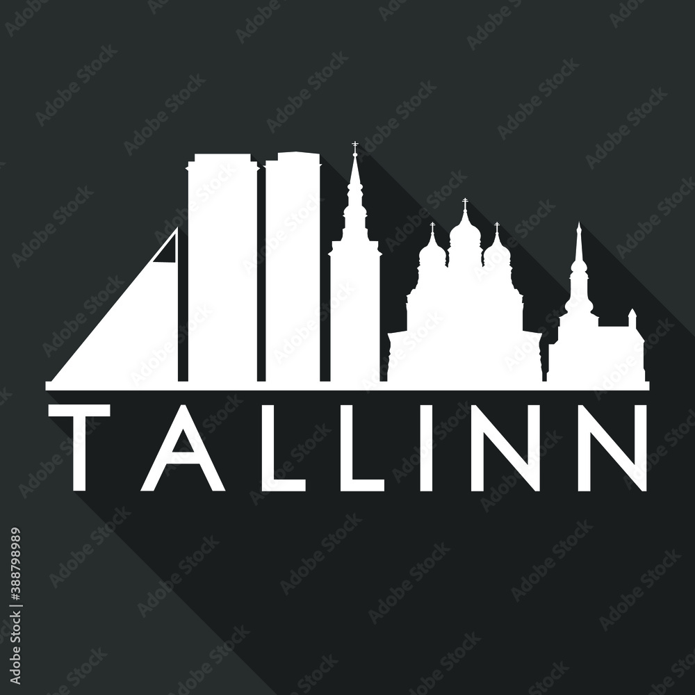 Tallinn Estonia Flat Icon Skyline. Silhouette Design City Vector Art. Famous Buildings Vector. Tallinn Estonia Flat Icon Skyline. Silhouette Design City Vector Art. Famous Buildings Vector.