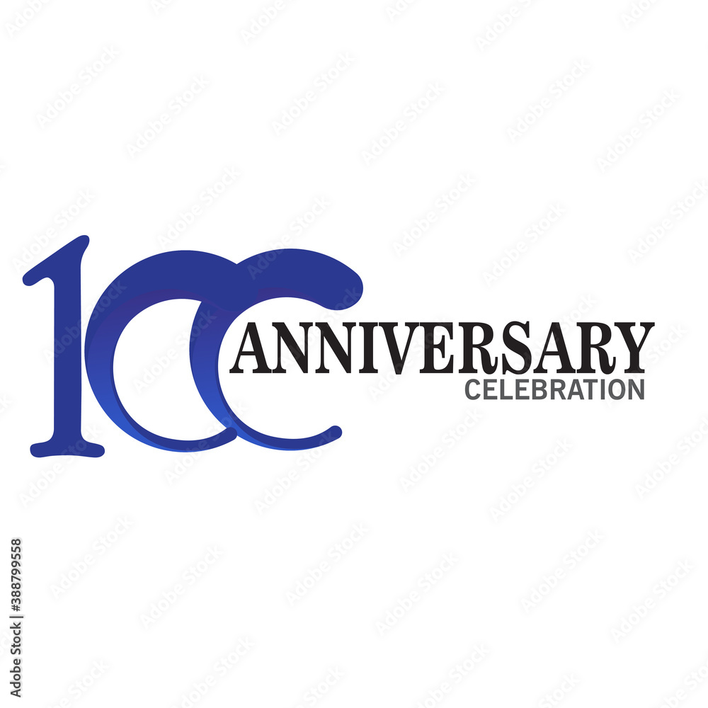100 anniversary logo vector template. Design for banner, greeting cards or print 100 anniversary logo vector template. Design for banner, greeting cards or print