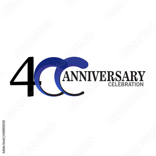 400 anniversary logo vector template. Design for banner, greeting cards or print