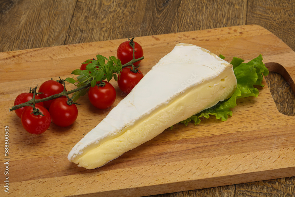 Brie cheese triangle served salad Brie cheese triangle served salad