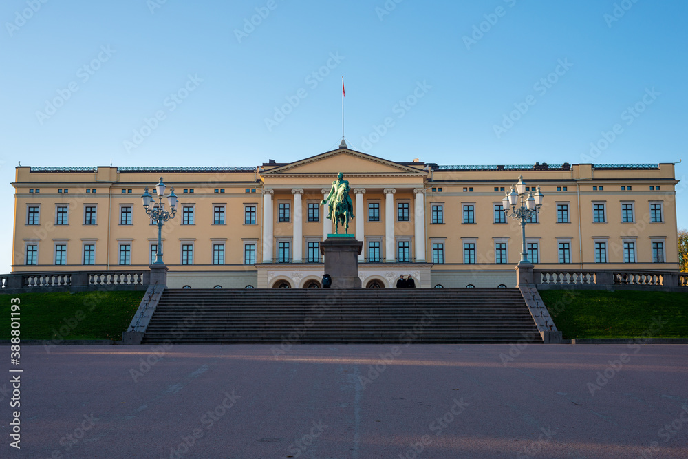 View of the palace in Oslo, Norway