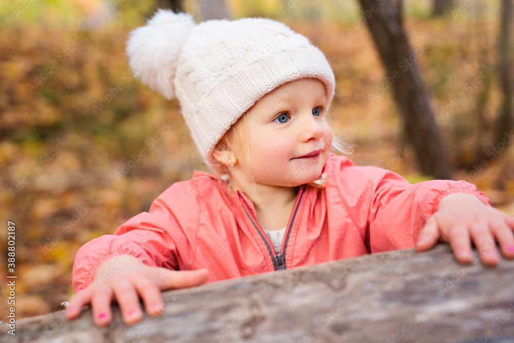 Autumn portrait of cute girl having fun Autumn portrait of cute girl having fun