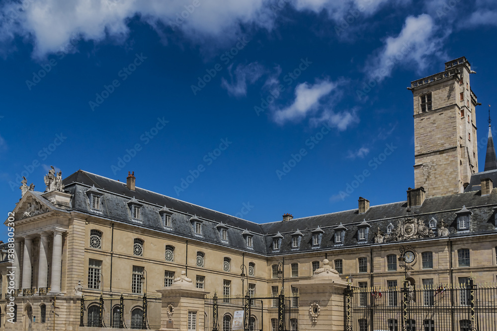 Palace of the Dukes and Estates of Burgundy (now art museum and city hall) - well preserved architectural assemblage at Place de la Liberation. DIJON, FRANCE. 
