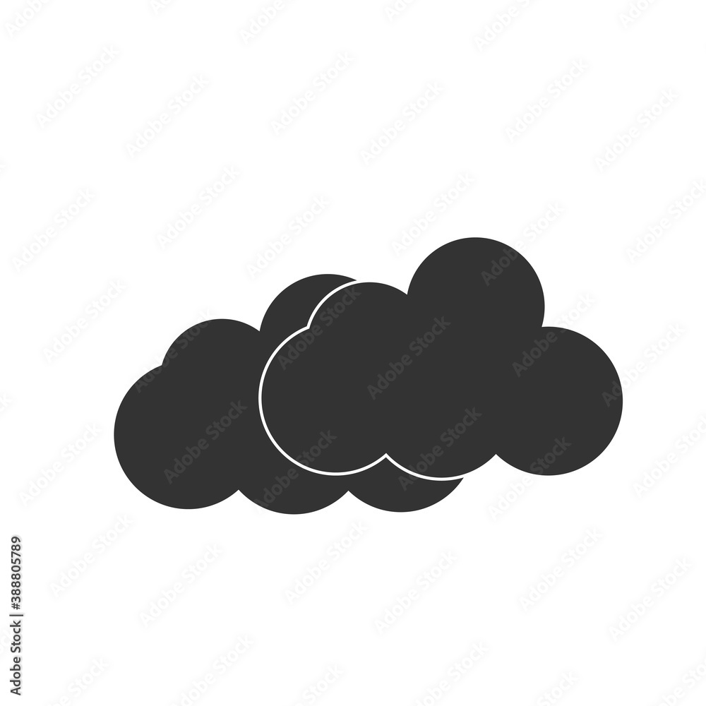 Cloud Icon. Simple flat symbol. Perfect Black pictogram illustration on white background. Cloud Icon. Simple flat symbol. Perfect Black pictogram illustration on white background.