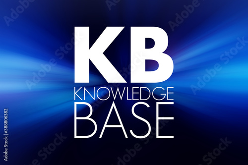 KB - Knowledge Base acronym, technology concept background