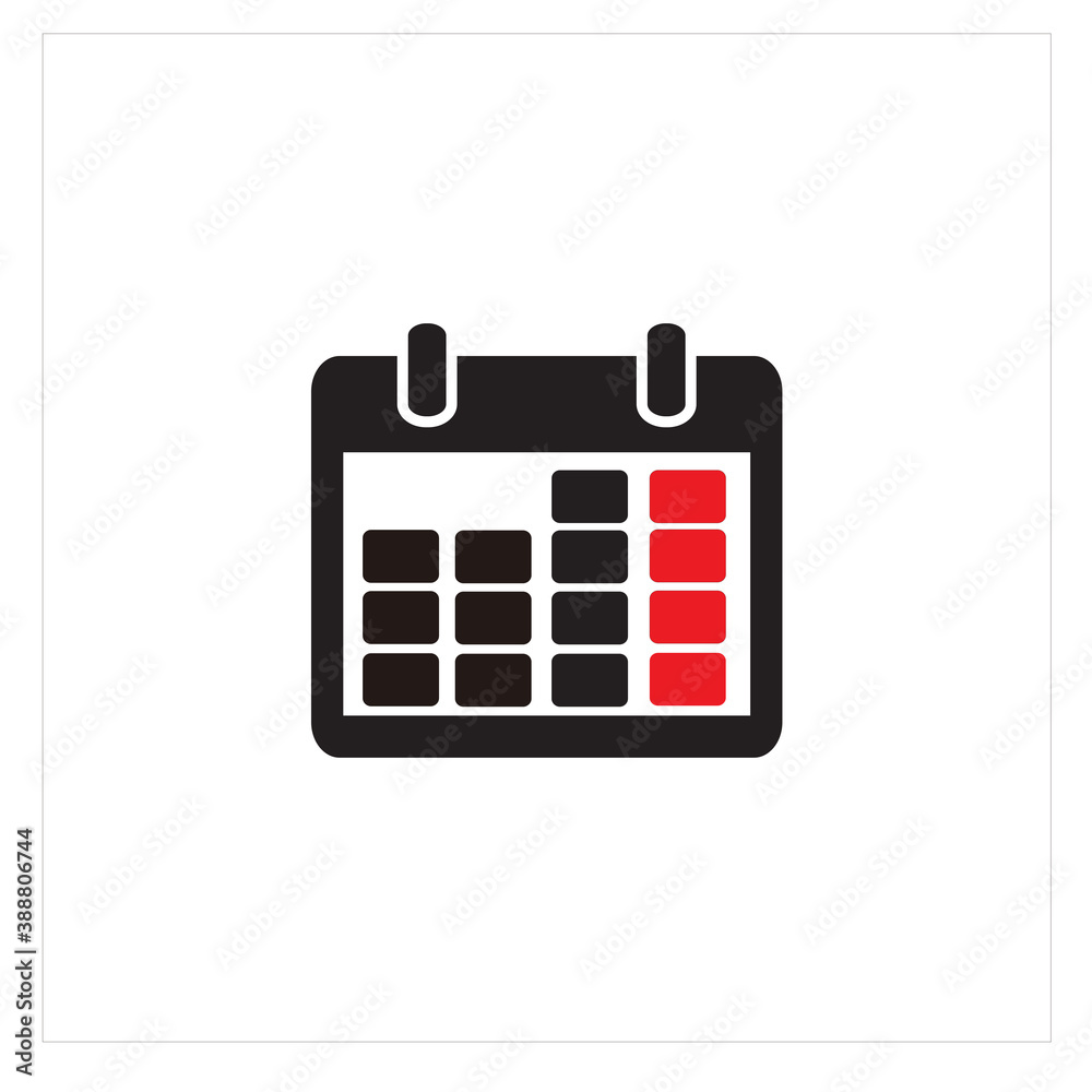 Calendar Logo Vector Illustration With Deadline and Holiday Calendar Calendar Logo Vector Illustration With Deadline and Holiday Calendar