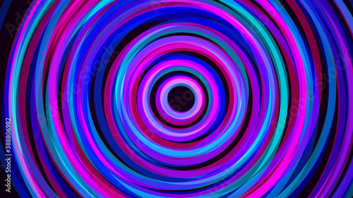 Abstract colorful background with blue pink cyan round circle lines