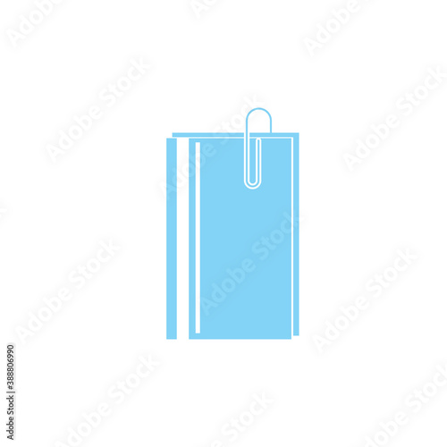 stationery icon, illustration of a pincer and book with color design, vector