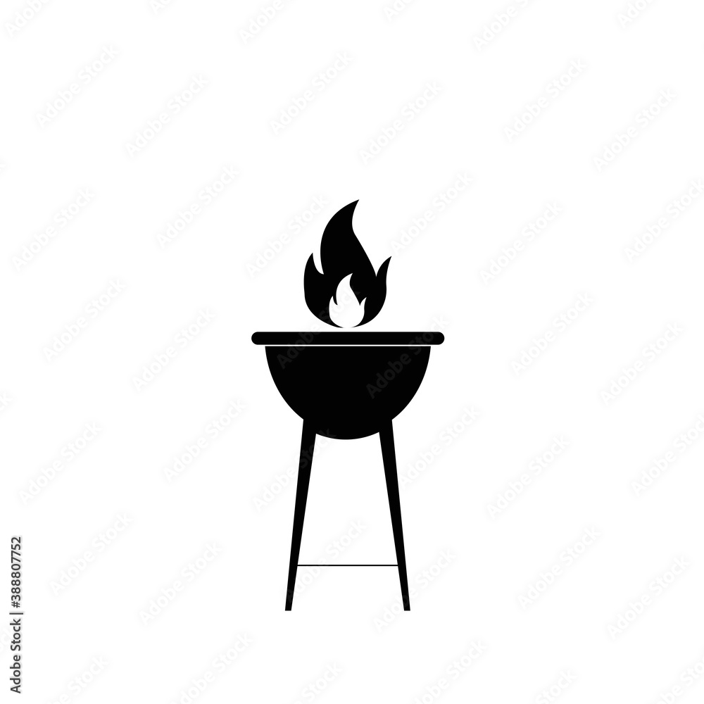 Grill Icon. Camping Equipment Vector Illustration Grill Icon. Camping Equipment Vector Illustration