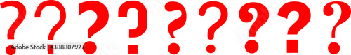 Question marks question signs interrogation points ? symbol icon red 3d queries