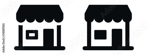 online store market icon symbol, Shop icon for apps and websites