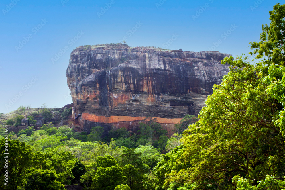 beautiful ancient Lion Rock fortress in Sigiriya or Sinhagiri, located near the town of Dambulla