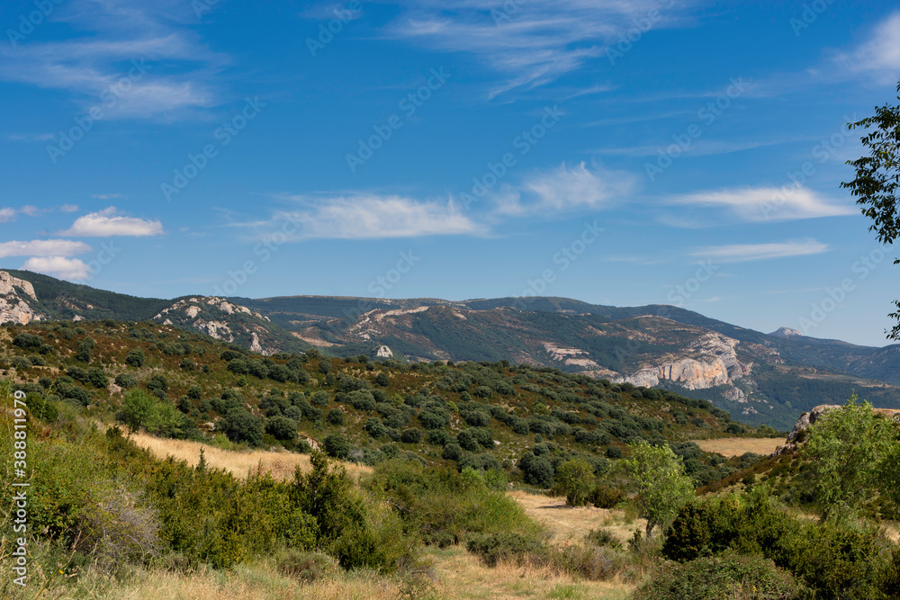 mountainous landscape photography from the castle