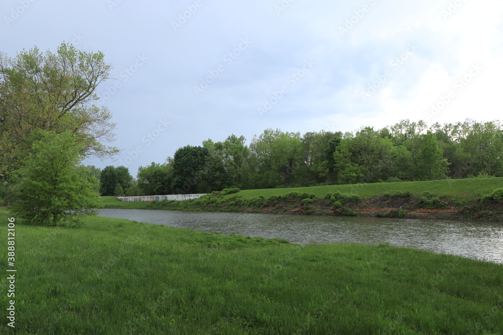 Landscape with river and trees