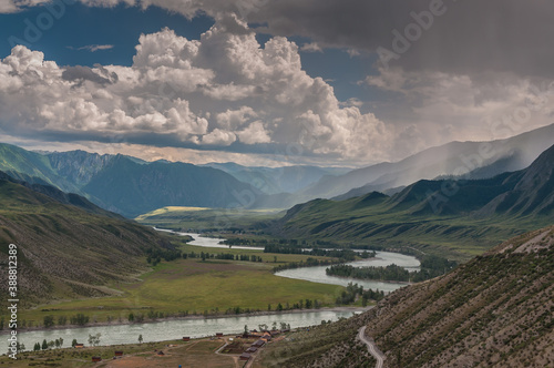 A beautiful Katun river in Altai mountains