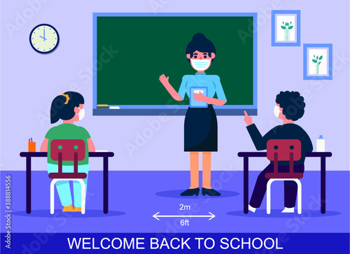 Social distancing in schools for the students