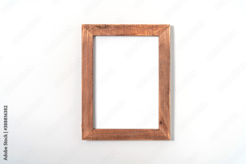 Wood frame or photo frame isolated on the white background. Object with clipping path Wood frame or photo frame isolated on the white background. Object with clipping path
