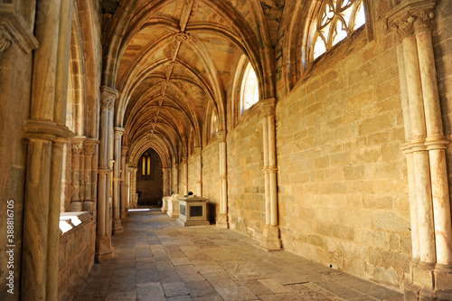 Evora, Portugal: Gothic cloister of the Cathedral. Unesco World Heritage Site since 1986. 