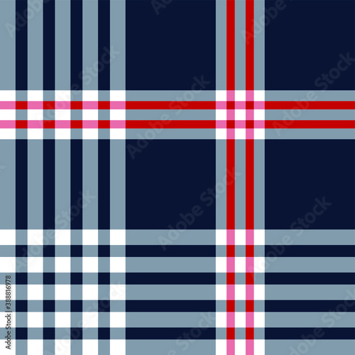 Seamless vector tartan pattern for fabric, textile, wrapping etc. Plaid background	