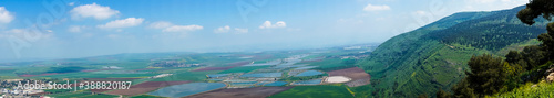 Panoramic view on a Beit Shean valley from mount Gilboa (Israel)