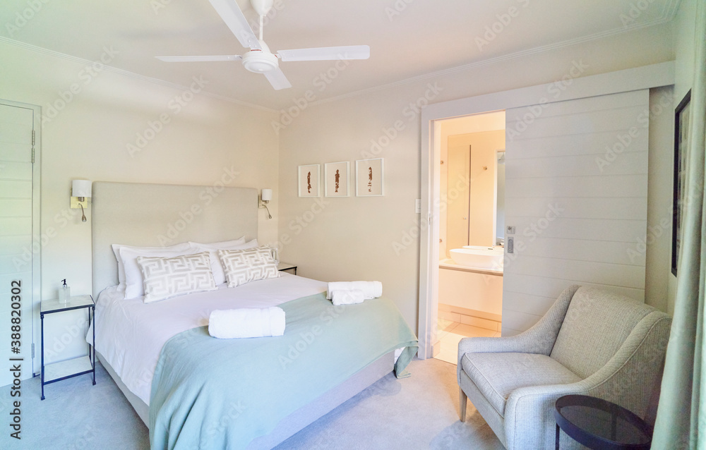 Tranquil home showcase interior bedroom with en suite bathroom Tranquil home showcase interior bedroom with en suite bathroom