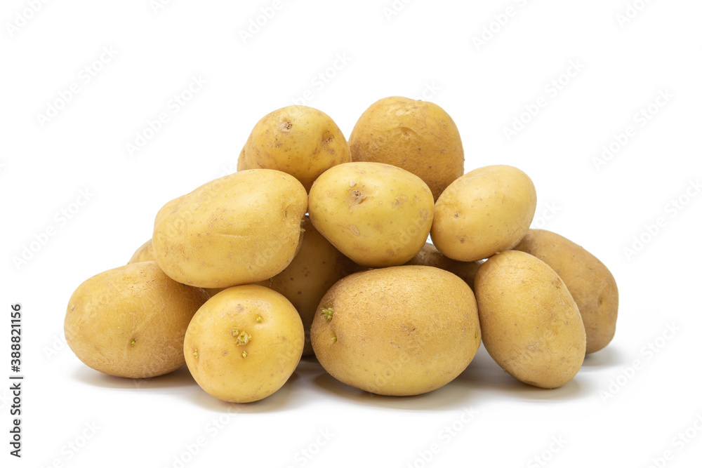 Fresh potatoes isolated on white background Fresh potatoes isolated on white background