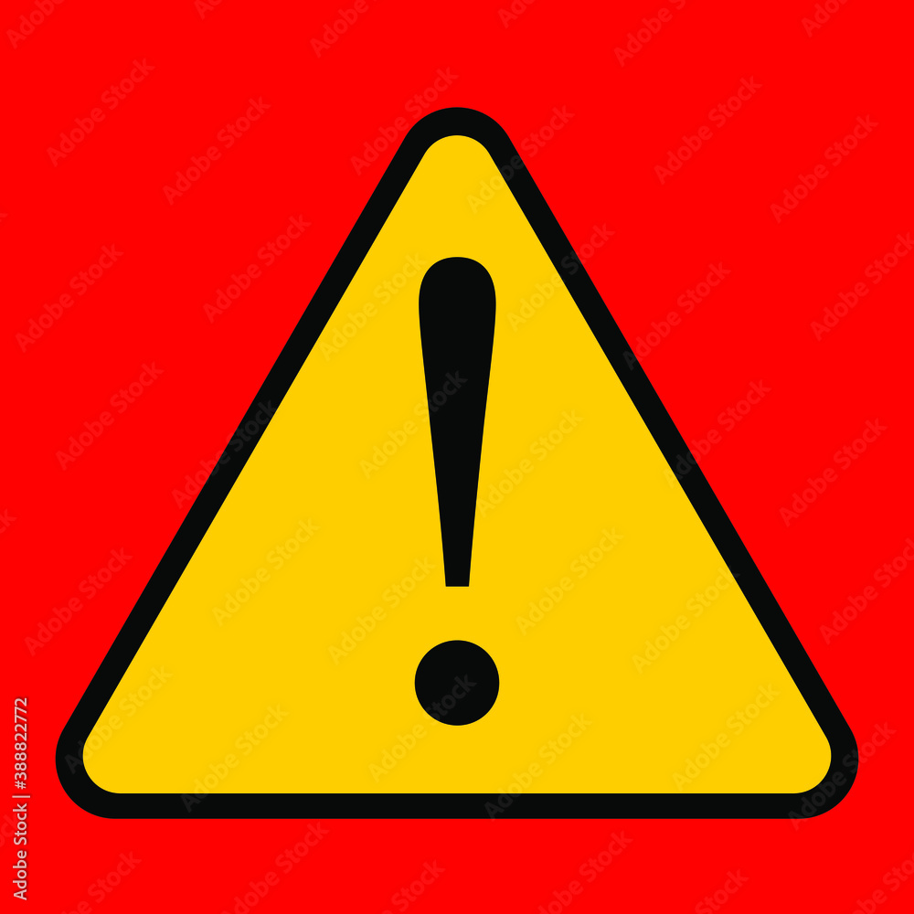 Exclamation mark inside the triangle to indicate alertness or caution vector illustration Exclamation mark inside the triangle to indicate alertness or caution vector illustration