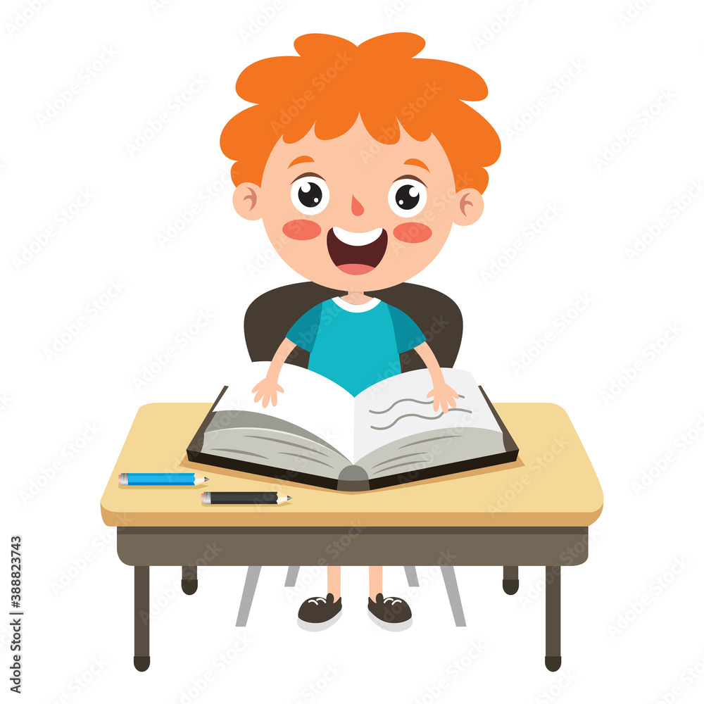 Funny Little School Kid Character Funny Little School Kid Character