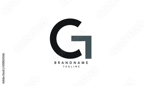 Alphabet letters Initials Monogram logo CG, GC, C and G