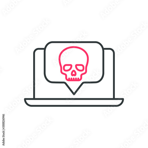 Malware, Spam, Online Fraud, Trojan, Computer Virus Icon On White