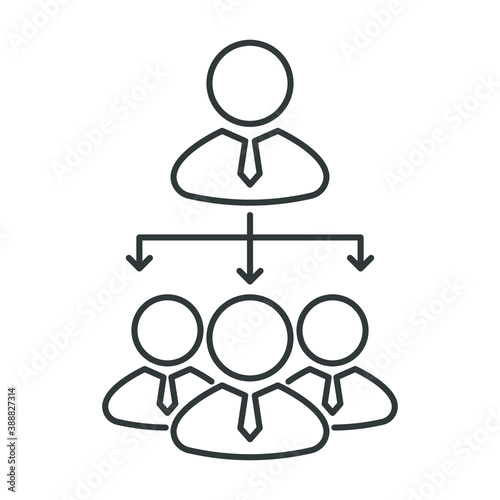 Delegation icon, Vector Illustration