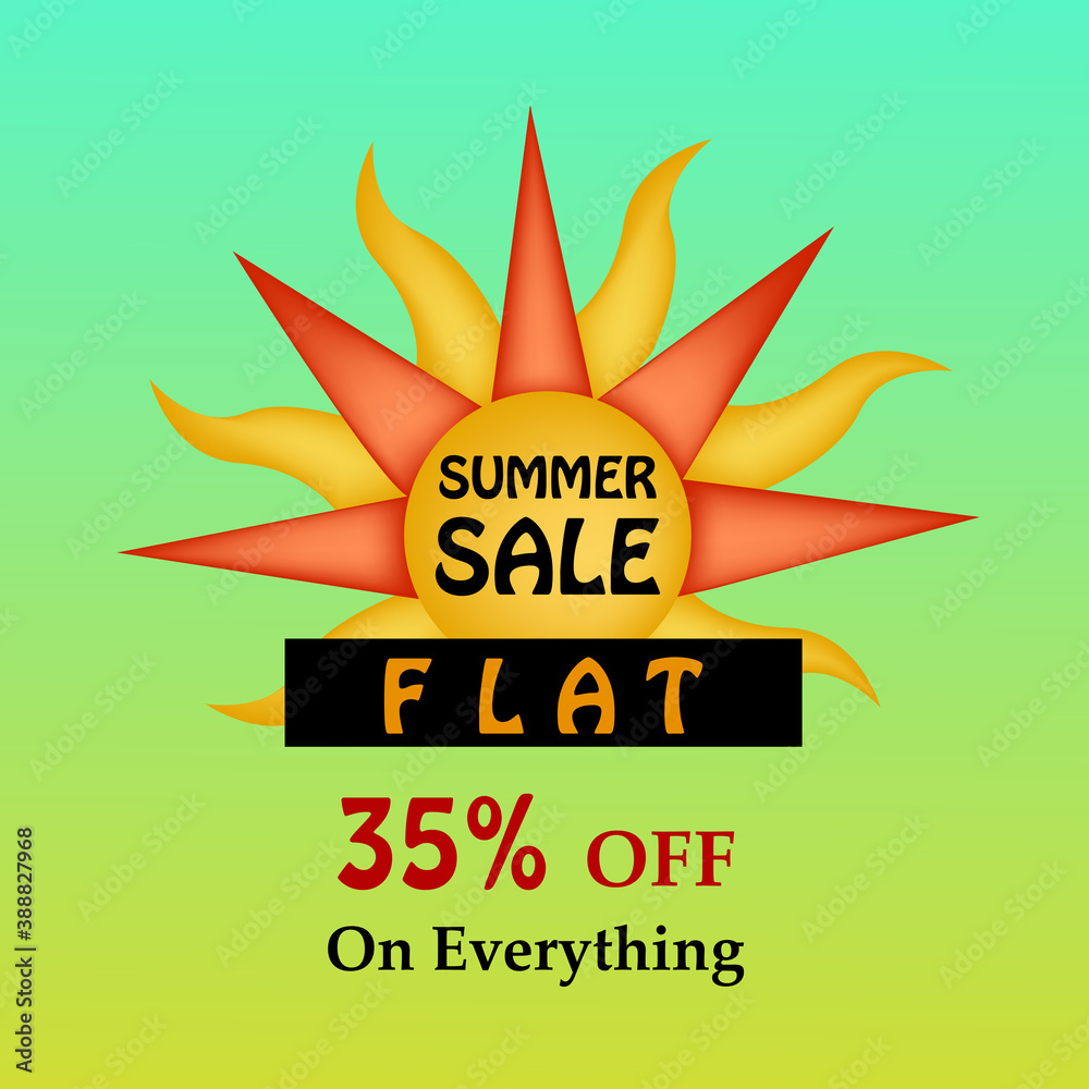 Illustration of elements of Summer Season background