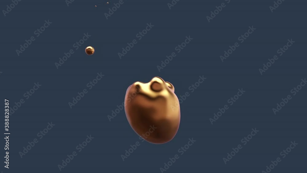 burst of liquid metal ball Stock ビデオ Adobe Stock