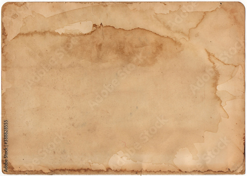 Old Water Stained Paper Texture Background