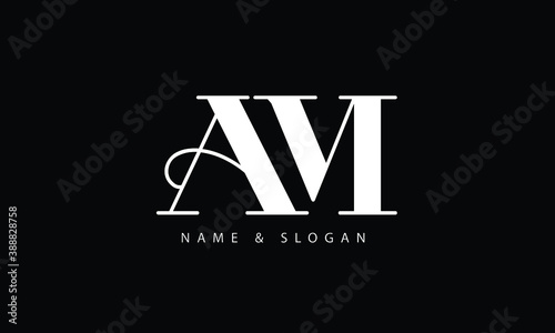 MA, AM, M, A abstract letters logo monogram