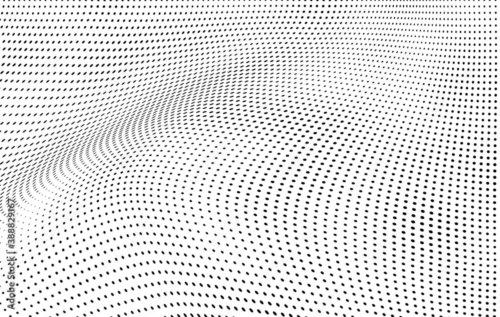 Abstract halftone wave dotted background Abstract halftone wave dotted background