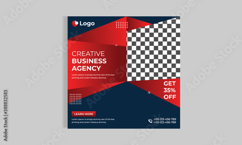 Corporate business flyer social media design template