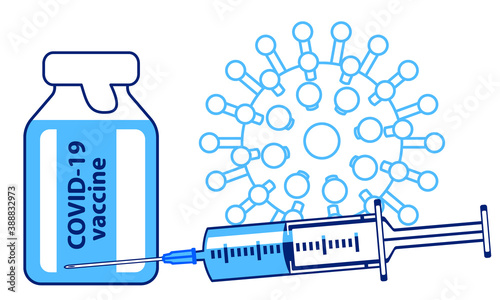 Coronavirus vaccine icon