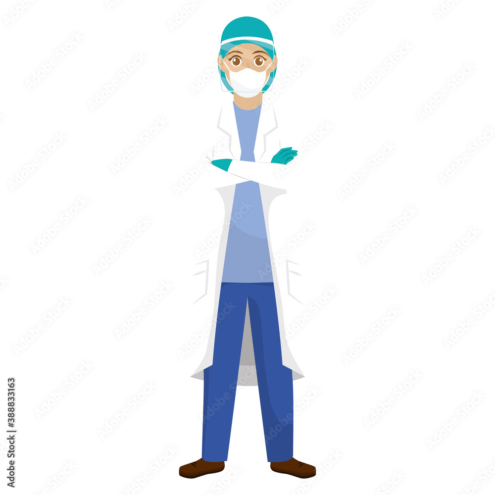 Isolated Man Support hero doctor white icon - Vector Isolated Man Support hero doctor white icon - Vector